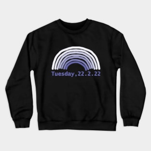 Twosday Tuesday Rainbow  Very Peri Color of the Year 2022 Crewneck Sweatshirt